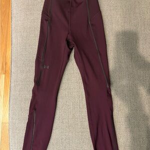 Under Armour Burgundy Compression Leggings